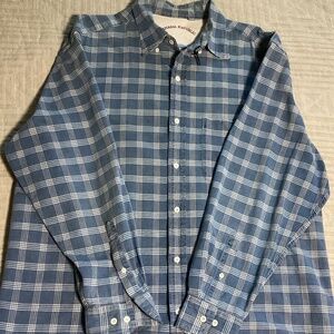 Vintage plaid indigo Banana Republic men’s shirt